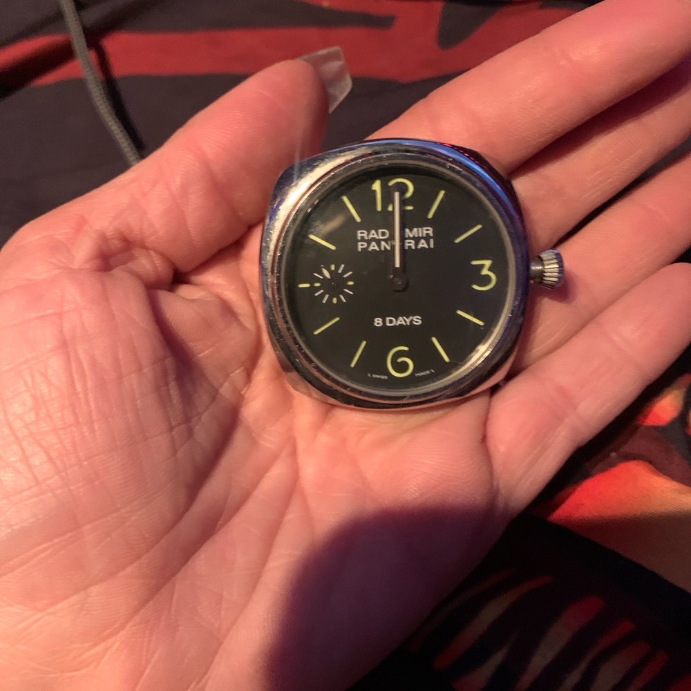 Panerai Black and Silver Watch Luxurious Precision